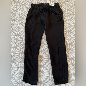Sanctuary Black Satin Drawstring Pants